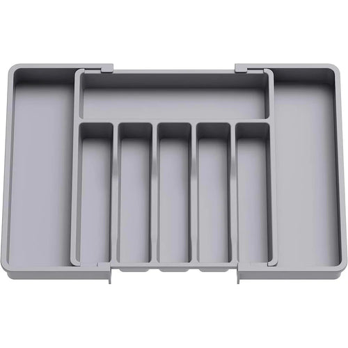 Grids Adjustable Kitchen Storage Tray – Plastic Multifunctional Drawer Organizer for Kitchen